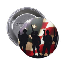 Silhouettes militaires patriotiques de soldat pin's avec agrafe