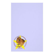 Silkie Red Chick Star Customized Stationery