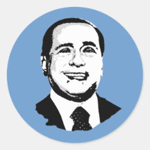 Silvio Berlusconi Adhésif Rond