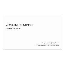 Simple moderne élégant blanc simple professionnel modèle de carte de visite