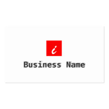 Simple Red Box Referee Business Card