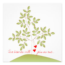 Simplement arbre d'amour - partie de fiançailles faire-part personnalisé