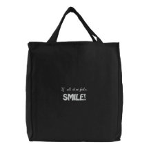 Simplement heureux sacs brodés