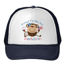 Singe américain fier de fille casquette