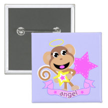 singe d'ange badges avec agrafe