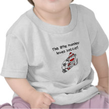 Singe de chaussette du football t-shirt
