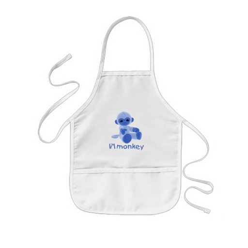 Singe de L'il (bleu) Tablier