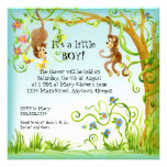 Singe de Lil, invitation de baby shower de garçon