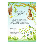 Singe de Lil, invitation de baby shower de garçon