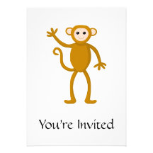 Singe de ondulation cartons d'invitation