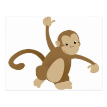 Singe de oscillation mignon cartes postales