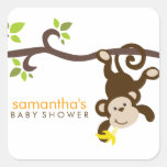 Singe et pois autocollants