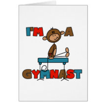 Singe je suis T-shirts et cadeaux d'un gymnaste Carte