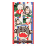 Singe mignon Photocards de chaussette de marin Photocarte Personnalisée