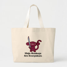 Singe rouge de Ninja avec l'épée Sac Fourre-tout