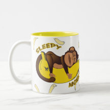 Singe somnolent tasse à café