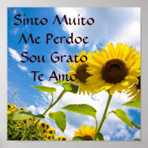 Sinto Muito je Perdoe Sou Grato Affiche