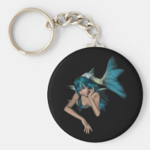 Sirène 3D bleue d'Aqua foncé Porte-clefs