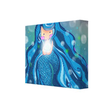 Sirène avec la toile déformée par affiche lumineus toiles tendues