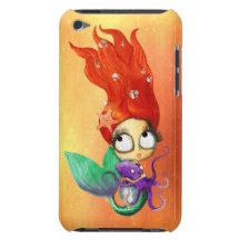 Sirène éffrayante avec le poulpe coque iPod touch 