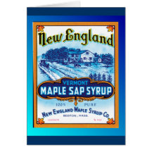 Sirop d'érable de la Nouvelle Angleterre Vermont Carte De Vœux