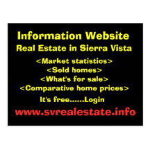 Site Web de l'information, immobiliers en sierra V Carte Postale
