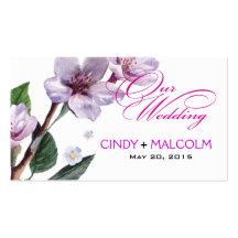 Site Web lilas de mariage d'aquarelle Modèles De Cartes De Visite