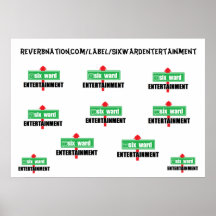 six divertissements de salle poster