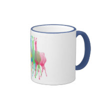 six lamas dans six couleurs de lama mugs