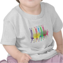 six lamas dans six couleurs de lama t-shirt