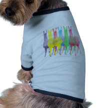 six lamas dans six couleurs de lama manteaux pour toutous