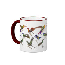 Six leçons différentes de Rene Primevere de colibr Tasse À Café
