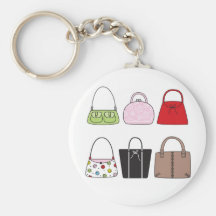 Six petites bourses Keychain Porte-clef