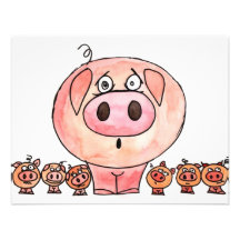 Six petits porcs faire-part