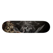 Skel de pirate plateaux de skateboards