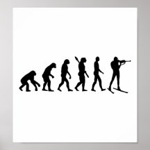 Ski de biathlon d'évolution affiches