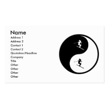 Ski de Yin Yang Modèle De Carte De Visite