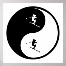 Ski de Yin Yang Posters