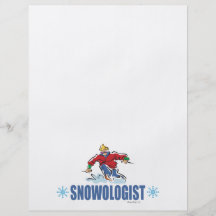 Ski humoristique de neige prospectus customisé