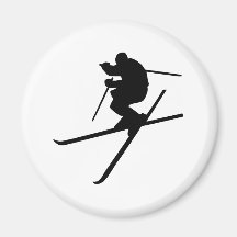 Ski - style libre de ski aimants