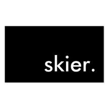 skier. modèle de carte de visite