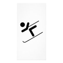 Skieur de neige modèle pour photocarte