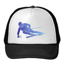 Skieur skis casquette