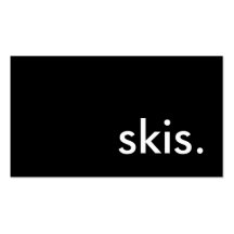 skis modèle de carte de visite