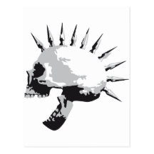skull carte postale