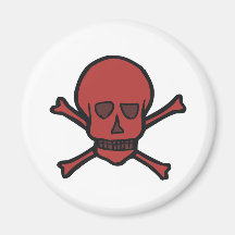 Skull & Crossbones 2 Fridge Magnets
