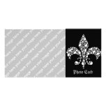 Skull Fleur De Lis Cartes Avec Photo
