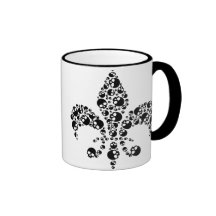 Skull Fleur De Lis Mug