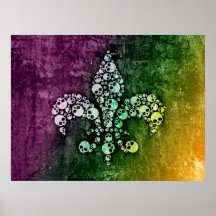 Skull Fleur De Lis Posters