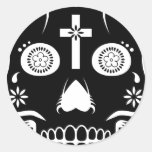skullz de sucre : 2 autocollant rond